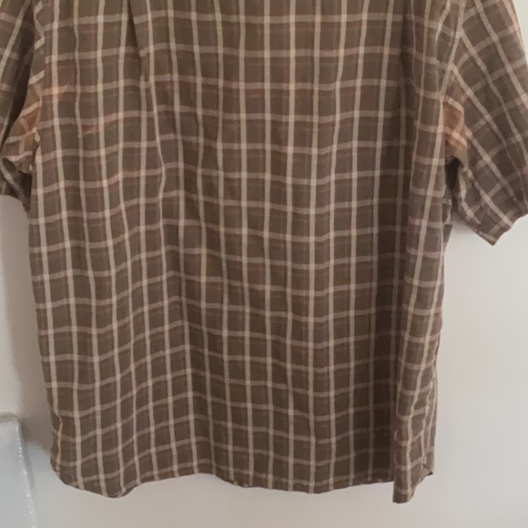 Merrell Brown Plaid Casual Button Down Shirt - Picture 5 of 5